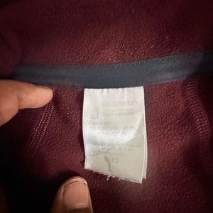 Men's Burgundy Zip-Up Jacket
