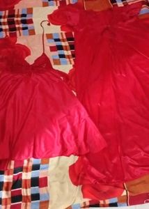 Elegant Red Lace Nightgown