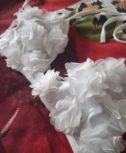 White Floral Bikini Set
