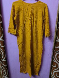 🎀150rs SALE🎀Mustard Yellow Embroidered K