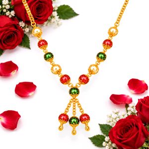 Gold Tone Beaded Necklace