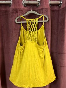 Yellow Spaghetti Strap Top