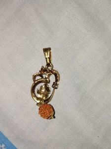 Beautiful Om Pendant with Rudraksha