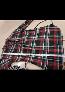 Red &amp; Green Plaid Tunic Top
