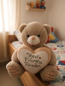 Cozy Teddy Bear with "Best Friends Forever" Heart