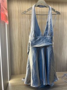 NEW ZRA Elegant Halter Neck Velvet Dress