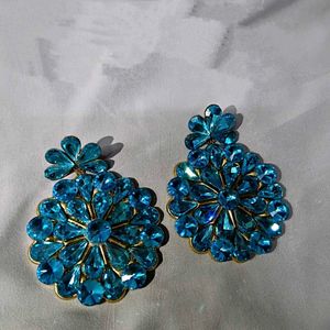 Statement Blue Earrings