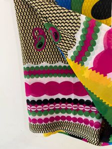 Vibrant Abstract Print Saree