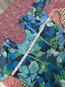 Blue Floral Print Kurta