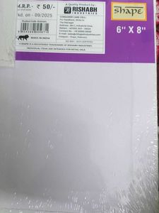 Set of 2 Shape Canvas Boards 6" x 8"