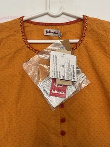 Fabindia Orange Ethnic Blouse