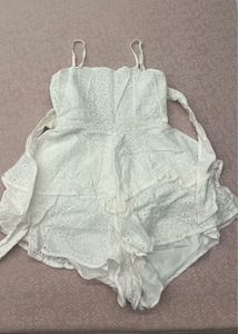 White Broderie Anglaise Romper