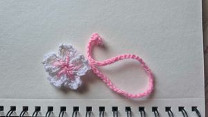 bookmark cherry bloosom crochet