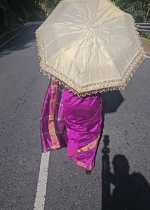 Purple Art Silk Saree