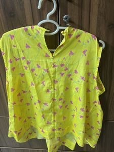 Cute Yellow Floral Top