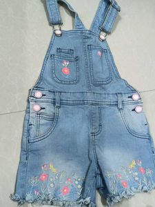 Adorable Embroidered Denim Overalls for Girls