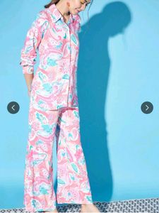Pink Paisley Print Co-ord Set