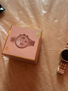 Stylish Rose Gold Smartwatch with Box