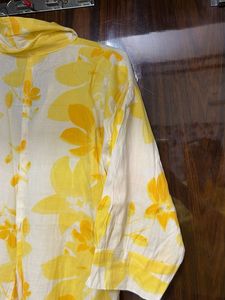Yellow Floral Print Kurta