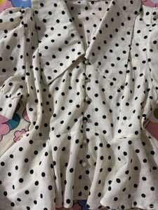 Chic Polka Dot Peplum Top