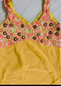 wedding wear sequence stone work kurta set