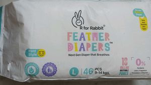 R for Rabbit Feather Diapers