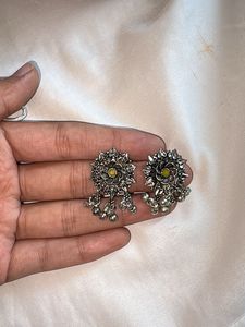 Boho Oxidized Silver Necklace Set