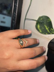 Chic Gold & Diamond Ring Set