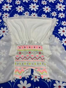 Embroidered kaftan Top with Butterfly Sleeves