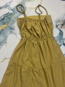 Mustard Yellow Tiered Maxi Dress