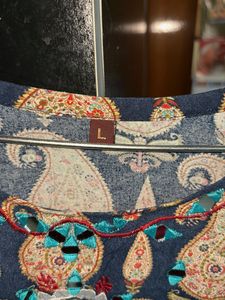 Embroidered Kurta with Mirror Work