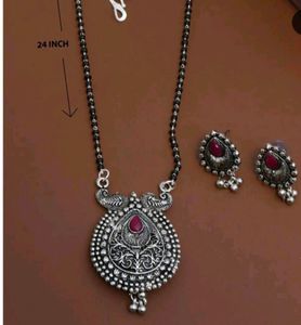 Fancy Mangalsutra With Earrings