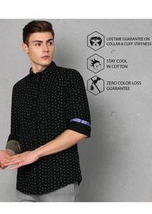 Men's Black Printed Shirt