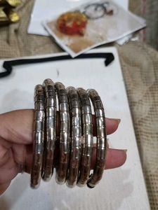 Set of Unique Silver Bangles