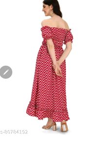 Chic Red &amp; White Zigzag Print Kurta