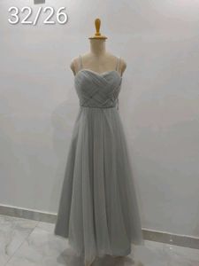 Elegant Grey Tulle Dress