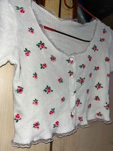 Cute casual flower top