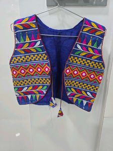 Embroidered Blue Ethnic Jacket/Blouse