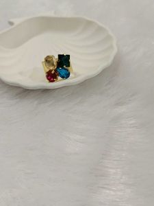 Colorful Gemstone Cluster Ring