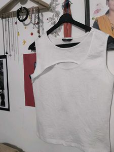 Cutout Ribbed Tank Top