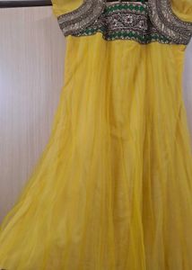 🌟Yellow Net Kurta Set