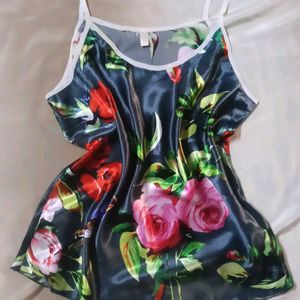 Floral Print Satin Camisole sez L