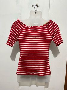 Striped Off-Shoulder Top