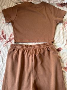 burger bae Cute Brown Co-ord Set