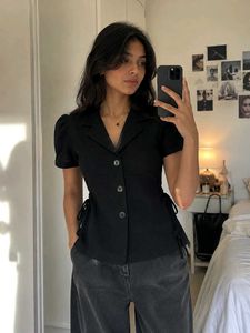 Black Korean casual top