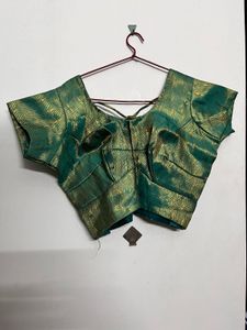 Green Brocade Blouse