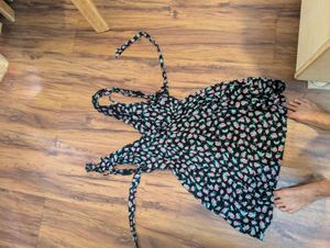 Floral Print Cold Shoulder Dress