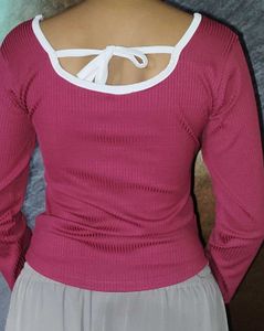 Casual rose Long Sleeve Top