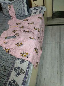 Pink Floral Kurta Set