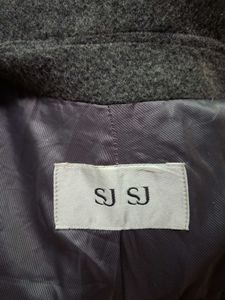 Stylish Grey Wool Blend Coat